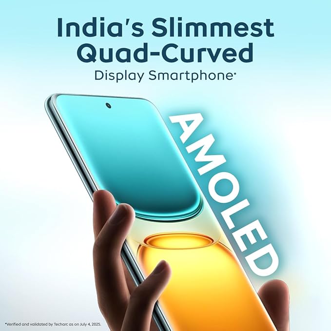 iQOO Z10R 5G (Moonstone, 8GB RAM, 256GB Storage) | 32MP 4K Selfie Camera | Quad-Curved AMOLED Display | Dimensity 7400 Processor with 750K+ AnTuTu