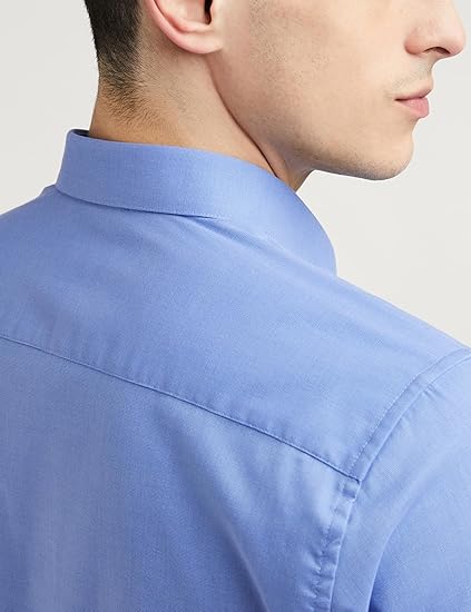 Peter England Men's Everday Regular Fit Solid Shirt | Cotton Rich