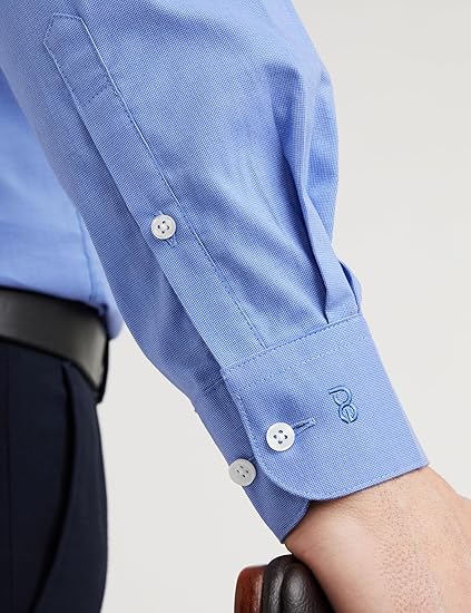 Peter England Men's Everday Regular Fit Solid Shirt | Cotton Rich